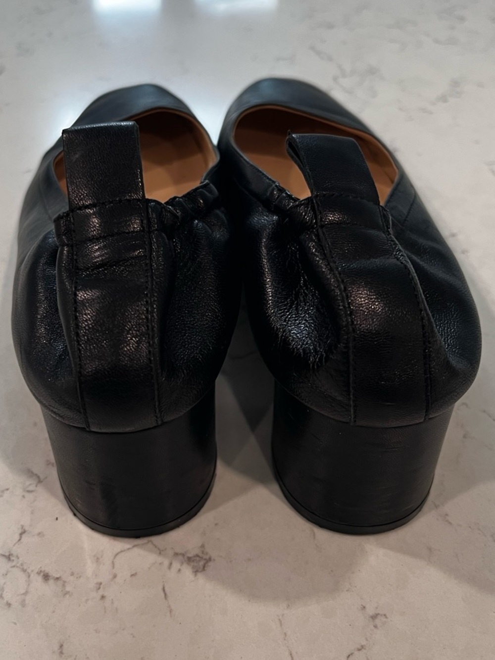 Everlane The Day Heel Black Leather Size 9.5 - Picture 5 of 13